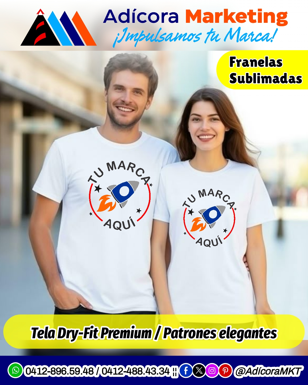 Franelas Blancas Sublimadas